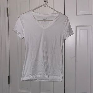 White V-Neck Top